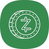 zcash línea curva icono vector