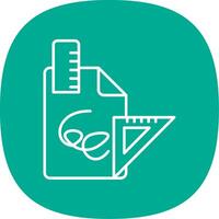 Drafts Line Curve Icon vector