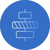 Center alignment Gradient Line Circle Icon vector