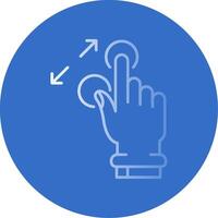 Tap and Zoom In Gradient Line Circle Icon vector