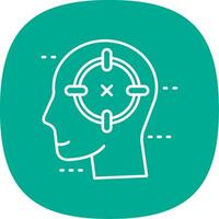 Target Line Curve Icon vector