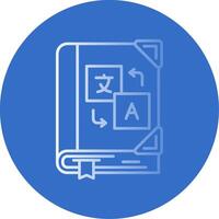Language learning Gradient Line Circle Icon vector