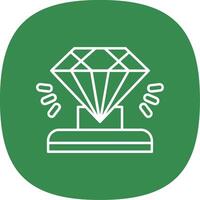 Diamond Line Curve Icon vector