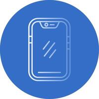 Smartphone Gradient Line Circle Icon vector