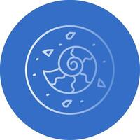 Fossil Gradient Line Circle Icon vector