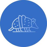 Armadillo Gradient Line Circle Icon vector