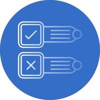 Poll Gradient Line Circle Icon vector