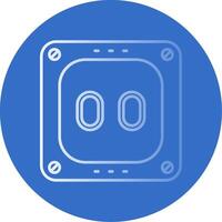 Socket Gradient Line Circle Icon vector