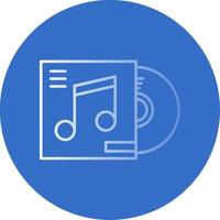 Cd cover Gradient Line Circle Icon vector