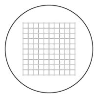 Square grid checkered icon in circle round black color vector illustration image outline contour line thin style