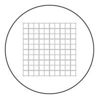 Square grid checkered icon in circle round black color vector illustration image outline contour line thin style