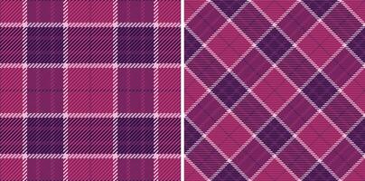 Tartan fabric pattern of check seamless background with a plaid vector texture textile.