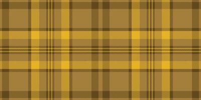 Horizontal plaid background fabric, chic texture tartan vector. Ireland textile pattern seamless check in amber color. vector