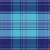 Dress background vector plaid, style textile pattern check. Classic tartan texture seamless fabric in blue and cyan colors.
