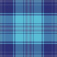 Dress background vector plaid, style textile pattern check. Classic tartan texture seamless fabric in blue and cyan colors.