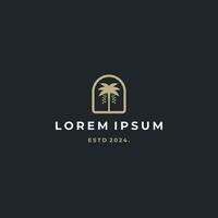 Palm Luxury Dates Logo design concept vector