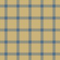 Primary texture seamless pattern, beautiful check plaid vector. Stripe fabric background textile tartan in amber and cyan colors. vector