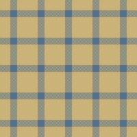 Primary texture seamless pattern, beautiful check plaid vector. Stripe fabric background textile tartan in amber and cyan colors. vector