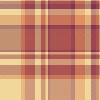 Decorative vector texture check, commerce tartan background plaid. Colourful textile pattern seamless fabric in red and amber colors.