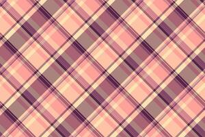 Cut out texture textile pattern, merry christmas plaid fabric vector. Towel background check tartan seamless in red and orange colors. vector