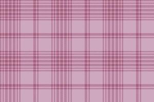 Plaid background, check seamless pattern in pink. Vector fabric texture for textile print, wrapping paper, gift card or wallpaper.