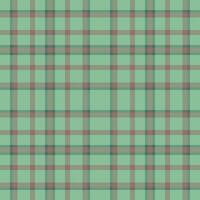 Plaid seamless pattern in green. Check fabric texture. Vector textile print.