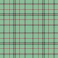 Plaid seamless pattern in green. Check fabric texture. Vector textile print.