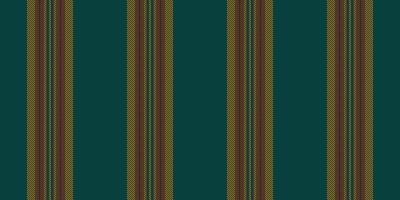 Uniform stripe seamless fabric, jacket lines texture vector. Deep vertical textile pattern background in dark and orange colors. vector