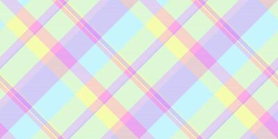 Card tartan texture textile, livingroom check background pattern. Direct fabric plaid vector seamless in light and lime colors.