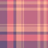 Vector fabric textile of seamless texture pattern with a background plaid tartan check.