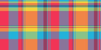Good pattern seamless plaid, room fabric check tartan. Retail textile vector background texture in pastel and orange colors.
