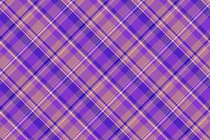 Copy space pattern background check, wide texture fabric tartan. Merry christmas seamless textile vector plaid in purple and violet colors.
