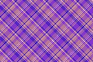 Copy space pattern background check, wide texture fabric tartan. Merry christmas seamless textile vector plaid in purple and violet colors.