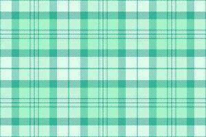 Deluxe fabric check seamless, velvet tartan pattern textile. Structure plaid vector texture background in light and teal colors.