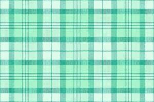 Deluxe fabric check seamless, velvet tartan pattern textile. Structure plaid vector texture background in light and teal colors.