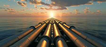 AI generated Refinery process  gas and oil industry pipeline operations for efficient processing photo