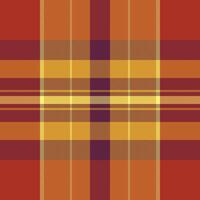 Seamless vector background of check textile fabric with a plaid tartan texture pattern.
