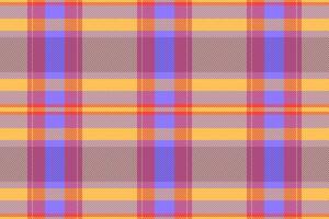 Installing plaid pattern seamless, styling tartan check vector. Repetition background texture textile fabric in indigo and amber colors. vector