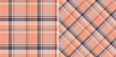 Background fabric textile of tartan vector check with a plaid texture seamless pattern. Set in skin colors. Pillow arrangement on bed.