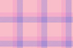 Plaid background, check seamless pattern in pink. Vector fabric texture for textile print, wrapping paper, gift card or wallpaper.