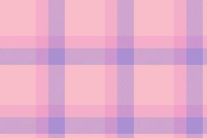 Plaid background, check seamless pattern in pink. Vector fabric texture for textile print, wrapping paper, gift card or wallpaper.