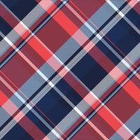 Sketching pattern seamless texture, yard check vector plaid. Tech textile tartan background fabric in blue and red colors.