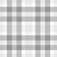 Plaid seamless pattern in black white. Check fabric texture. Vector textile print.