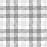 Plaid seamless pattern in black white. Check fabric texture. Vector textile print.