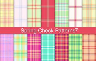 Spring plaid bundles, textile design, checkered fabric pattern for shirt, dress, suit, wrapping paper print, invitation and gift card. vector