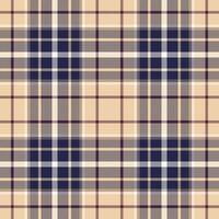 Plaid seamless pattern in blue. Check fabric texture. Vector textile print.