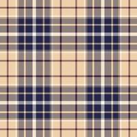 Plaid seamless pattern in blue. Check fabric texture. Vector textile print.