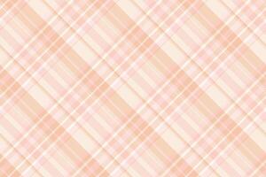 Tracery tartan plaid fabric, curtain pattern texture textile. Jersey check vector background seamless in light and misty rose colors.