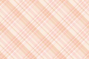 Tracery tartan plaid fabric, curtain pattern texture textile. Jersey check vector background seamless in light and misty rose colors.