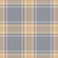 Plaid seamless pattern. Check fabric texture. Vector textile print.